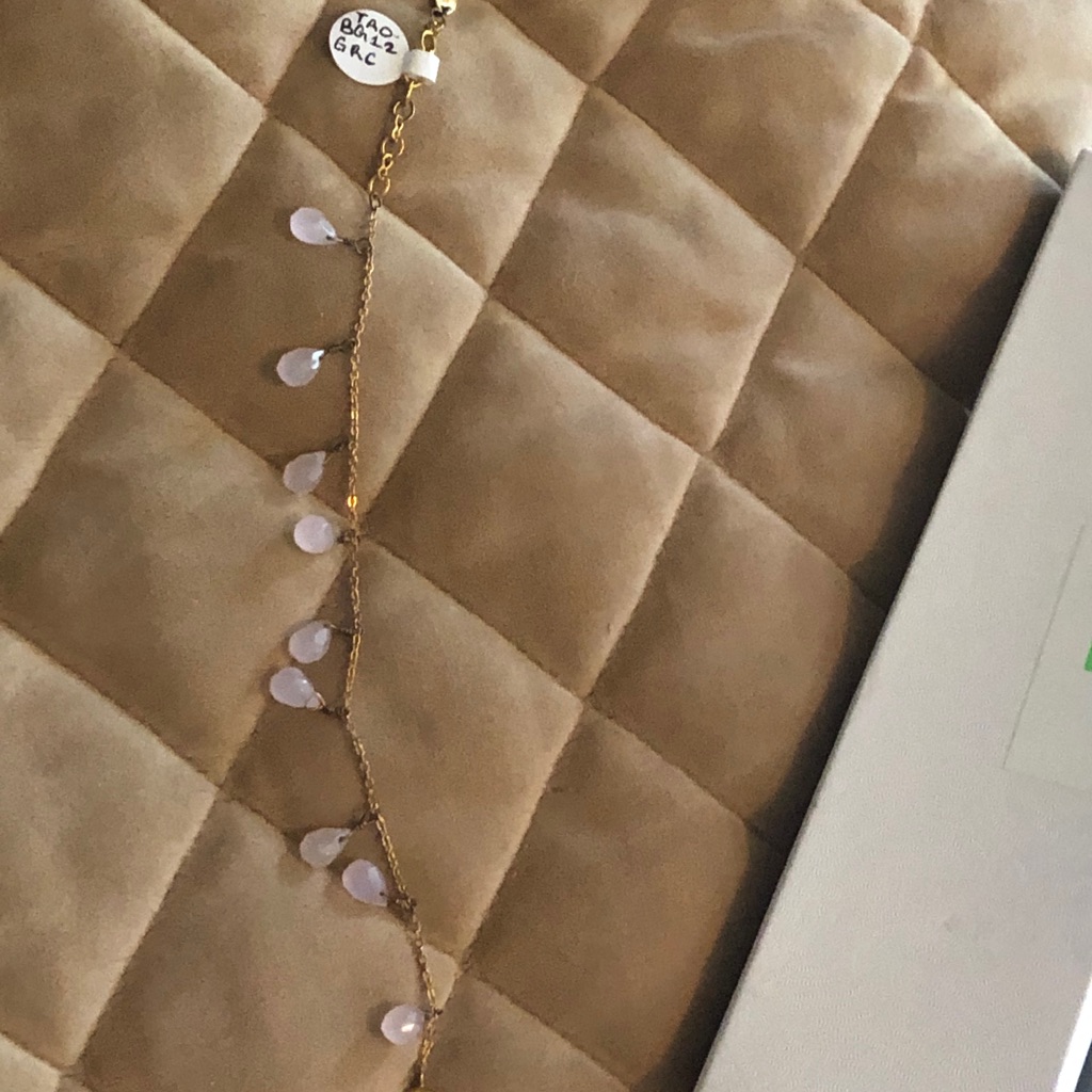 8 In Rose Gold 18kt Gf Pink Tourmaline Bracelet.